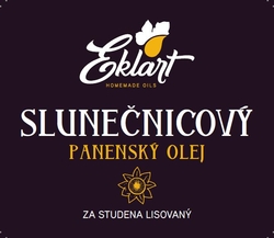 EKLART Slunečnicový olej lisovaný za studena 3 litry