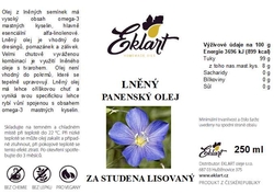 EKLART Lněný olej lisovaný za studena 250 ml