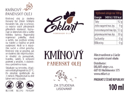 EKLART Kmínový olej lisovaný za studena 100 ml