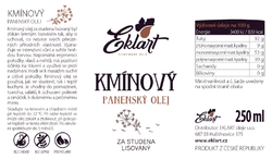 EKLART Kmínový olej lisovaný za studena 250 ml 