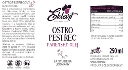 EKLART Ostropestřecový olej lisovaný za studena 250 ml